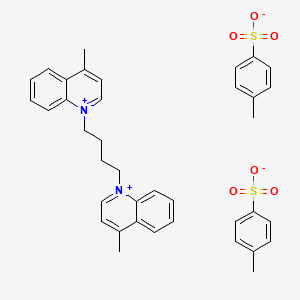 molecular formula C38H40N2O6S2 B1388888 1,1'-(Butane-1,4-diyl)bis(4-methylquinolin-1-ium) 4-methylbenzenesulfonate CAS No. 1265911-67-8