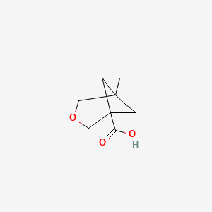 molecular formula C8H12O3 B13888884 5-Methyl-3-oxabicyclo[3.1.1]heptane-1-carboxylic acid 