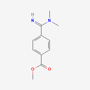 molecular formula C11H14N2O2 B13888885 methyl-4(N,N-dimethylcarbamimidoyl)benzoate 