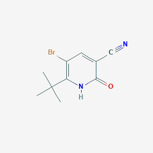 molecular formula C10H11BrN2O B13888899 5-Bromo-6-tert-butyl-2-hydroxypyridine-3-carbonitrile 