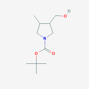 molecular formula C11H21NO3 B1388892 Tert-butyl 3-(hydroxymethyl)-4-methylpyrrolidine-1-carboxylate CAS No. 1184985-22-5