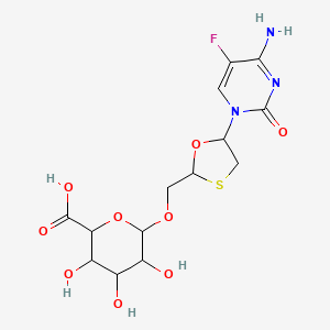 molecular formula C14H18FN3O9S B13888922 (-)-Emtricitabine O-beta-D-glucuronide 