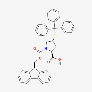 molecular formula C39H33NO4S B1388893 (2S,4R)-Fmoc-4-tritylmercapto-pyrrolidine-2-carboxylic acid CAS No. 281655-34-3