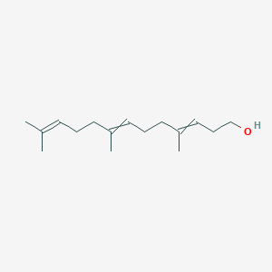 molecular formula C16H28O B13888931 4,8,12-Trimethyltrideca-3,7,11-trien-1-OL CAS No. 35826-67-6