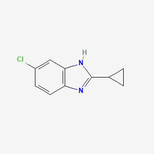 molecular formula C10H9ClN2 B1388898 5-Chloro-2-cyclopropyl-1H-benzimidazole CAS No. 4887-92-7