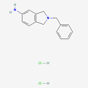 molecular formula C15H18Cl2N2 B1388901 2-Benzylisoindolin-5-amine dihydrochloride CAS No. 1185304-81-7