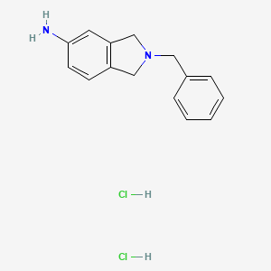 molecular formula C15H18Cl2N2 B1388901 2-Benzyl-2,3-dihydro-1h-isoindol-5-ylamine dihydrochloride CAS No. 1185304-81-7