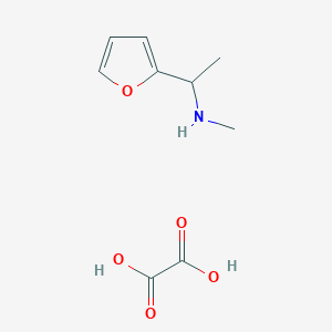 molecular formula C9H13NO5 B1388903 (1-Furan-2-YL-ethyl)-methyl-amine oxalate CAS No. 1185294-52-3