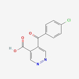molecular formula C12H7ClN2O3 B13889036 5-(4-Chlorobenzoyl)pyridazine-4-carboxylic acid 