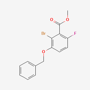 molecular formula C15H12BrFO3 B13889047 Methyl 2-bromo-3-(benzyloxy)-6-fluorobenzoate 