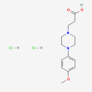 molecular formula C14H22Cl2N2O3 B1388906 3-[4-(4-Methoxy-phenyl)-piperazin-1-YL]-propionic acid dihydrochloride CAS No. 1185294-14-7