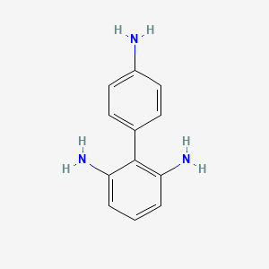 molecular formula C12H13N3 B13889091 2-(4-Aminophenyl)benzene-1,3-diamine 