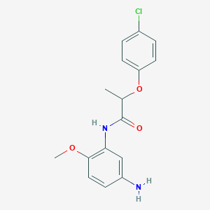 molecular formula C16H17ClN2O3 B1388910 N-(5-Amino-2-methoxyphenyl)-2-(4-chlorophenoxy)-propanamide CAS No. 1020054-99-2