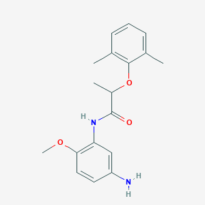 molecular formula C18H22N2O3 B1388911 N-(5-Amino-2-methoxyphenyl)-2-(2,6-dimethylphenoxy)propanamide CAS No. 1020055-99-5