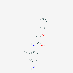 molecular formula C20H26N2O2 B1388913 N-(4-Amino-2-methylphenyl)-2-[4-(tert-butyl)-phenoxy]propanamide CAS No. 1020058-10-9