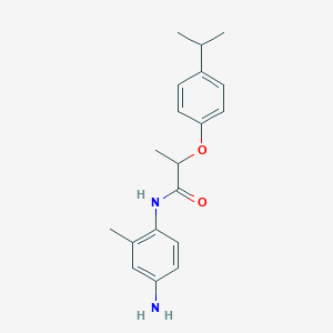 molecular formula C19H24N2O2 B1388914 N-(4-Amino-2-methylphenyl)-2-(4-isopropylphenoxy)-propanamide CAS No. 1020057-89-9