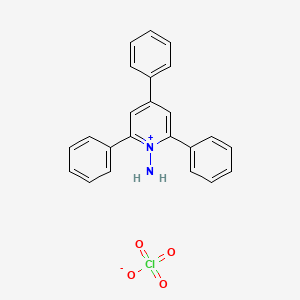 molecular formula C23H19ClN2O4 B13889149 Pyridinium, 1-amino-2,4,6-triphenyl-, perchlorate CAS No. 61777-42-2