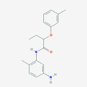 molecular formula C18H22N2O2 B1388920 N-(5-Amino-2-methylphenyl)-2-(3-methylphenoxy)-butanamide CAS No. 1020723-49-2