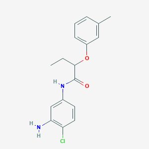 molecular formula C17H19ClN2O2 B1388922 N-(3-Amino-4-chlorophenyl)-2-(3-methylphenoxy)-butanamide CAS No. 1020054-95-8