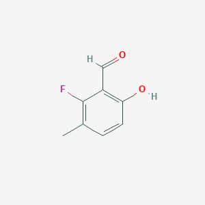 molecular formula C8H7FO2 B13889221 2-Fluoro-6-hydroxy-3-methylbenzaldehyde CAS No. 920525-52-6