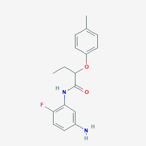 molecular formula C17H19FN2O2 B1388925 N-(5-Amino-2-fluorophenyl)-2-(4-methylphenoxy)-butanamide CAS No. 1020056-85-2
