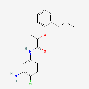 molecular formula C19H23ClN2O2 B1388926 N-(3-Amino-4-chlorophenyl)-2-[2-(sec-butyl)-phenoxy]propanamide CAS No. 1020054-62-9