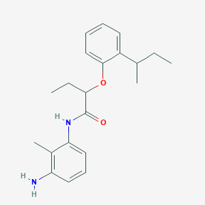 molecular formula C21H28N2O2 B1388927 N-(3-Amino-2-methylphenyl)-2-[2-(sec-butyl)-phenoxy]butanamide CAS No. 1020055-76-8