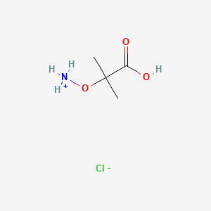 molecular formula C4H10ClNO3 B13889282 O-(2-carboxypropan-2-yl)hydroxylammonium chloride 
