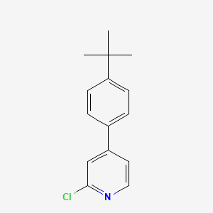 molecular formula C15H16ClN B13889309 4-(4-Tert-butylphenyl)-2-chloropyridine 