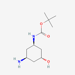 molecular formula C11H22N2O3 B13889341 tert-butyl N-[(1R,3S,5R)-3-amino-5-hydroxy-cyclohexyl]carbamate 