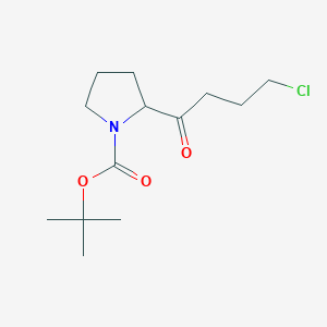 molecular formula C13H22ClNO3 B13889350 Tert-butyl 2-(4-chlorobutanoyl)pyrrolidine-1-carboxylate 