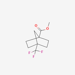 molecular formula C10H13F3O2 B13889354 Methyl 4-(trifluoromethyl)norbornane-1-carboxylate 