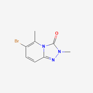 molecular formula C8H8BrN3O B13889364 6-Bromo-2,5-dimethyl-[1,2,4]triazolo[4,3-a]pyridin-3-one 