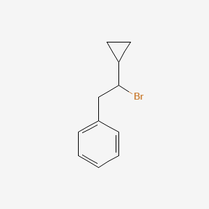molecular formula C11H13Br B13889367 (2-Bromo-2-cyclopropylethyl)benzene 