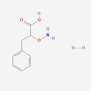 molecular formula C9H12BrNO3 B13889387 L-Aminoxy-3-phenylpropionic acid hydrobromide 