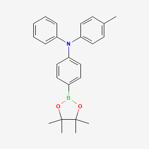 molecular formula C25H28BNO2 B13889394 N-(4-methylphenyl)-N-phenyl-4-(4,4,5,5-tetramethyl-1,3,2-dioxaborolan-2-yl)Benzenamine 