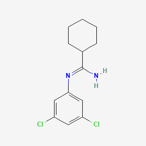 molecular formula C13H16Cl2N2 B13889404 N'-(3,5-dichlorophenyl)cyclohexanecarboximidamide 