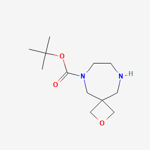 molecular formula C12H22N2O3 B13889435 Tert-butyl2-oxa-6,9-diazaspiro[3.6]decane-6-carboxylate 