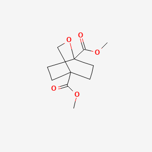 molecular formula C11H16O5 B13889459 Dimethyl 2-oxabicyclo[2.2.2]octane-1,4-dicarboxylate 