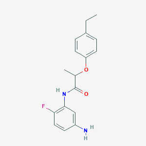 molecular formula C17H19FN2O2 B1388946 N-(5-amino-2-fluorophenyl)-2-(4-ethylphenoxy)propanamide CAS No. 1020053-85-3