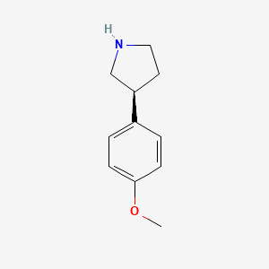 molecular formula C11H15NO B13889467 (S)-3-(4-Methoxyphenyl)pyrrolidine 