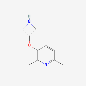 molecular formula C10H14N2O B13889513 3-(Azetidin-3-yloxy)-2,6-dimethylpyridine 
