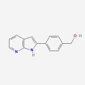 molecular formula C14H12N2O B13889524 (4-(1H-pyrrolo[2,3-b]pyridin-2-yl)phenyl)methanol 