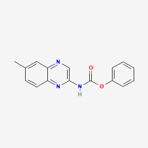 molecular formula C16H13N3O2 B13889536 phenyl N-(6-methylquinoxalin-2-yl)carbamate 