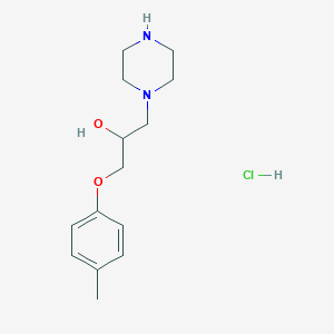 molecular formula C14H23ClN2O2 B1388955 1-Piperazin-1-yl-3-p-tolyloxy-propan-2-ol hydrochloride CAS No. 1185293-60-0