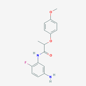 molecular formula C16H17FN2O3 B1388956 N-(5-amino-2-fluorophenyl)-2-(4-methoxyphenoxy)propanamide CAS No. 1020056-70-5