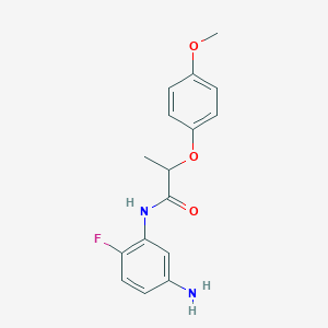 molecular formula C16H17FN2O3 B1388956 N-(5-Amino-2-fluorophenyl)-2-(4-methoxyphenoxy)-propanamide CAS No. 1020056-70-5