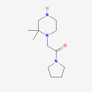 molecular formula C12H23N3O B13889562 2-(2,2-Dimethylpiperazin-1-yl)-1-pyrrolidin-1-ylethanone 