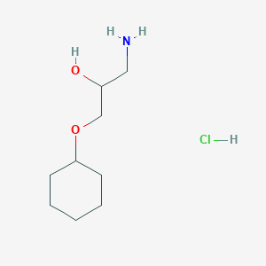 molecular formula C9H20ClNO2 B1388957 1-Amino-3-cyclohexyloxy-propan-2-OL hydrochloride CAS No. 1185304-53-3