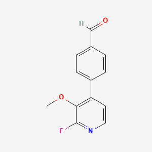 molecular formula C13H10FNO2 B13889611 4-(2-Fluoro-3-methoxypyridin-4-yl)benzaldehyde 